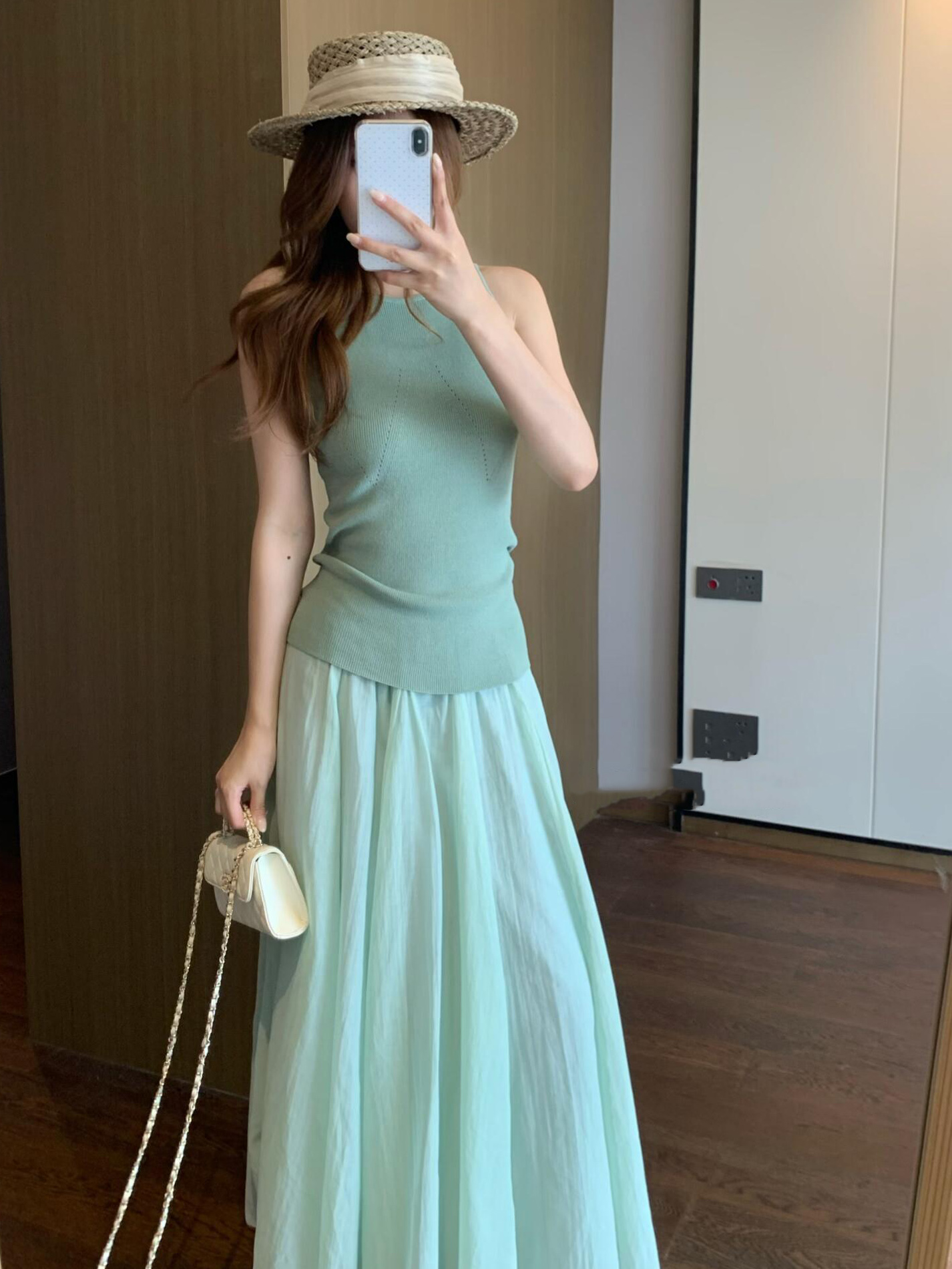 Korean Style Open Knit Linen Blend Tank Top for Women Summer New Slimming Sleeveless Vest - Image 2