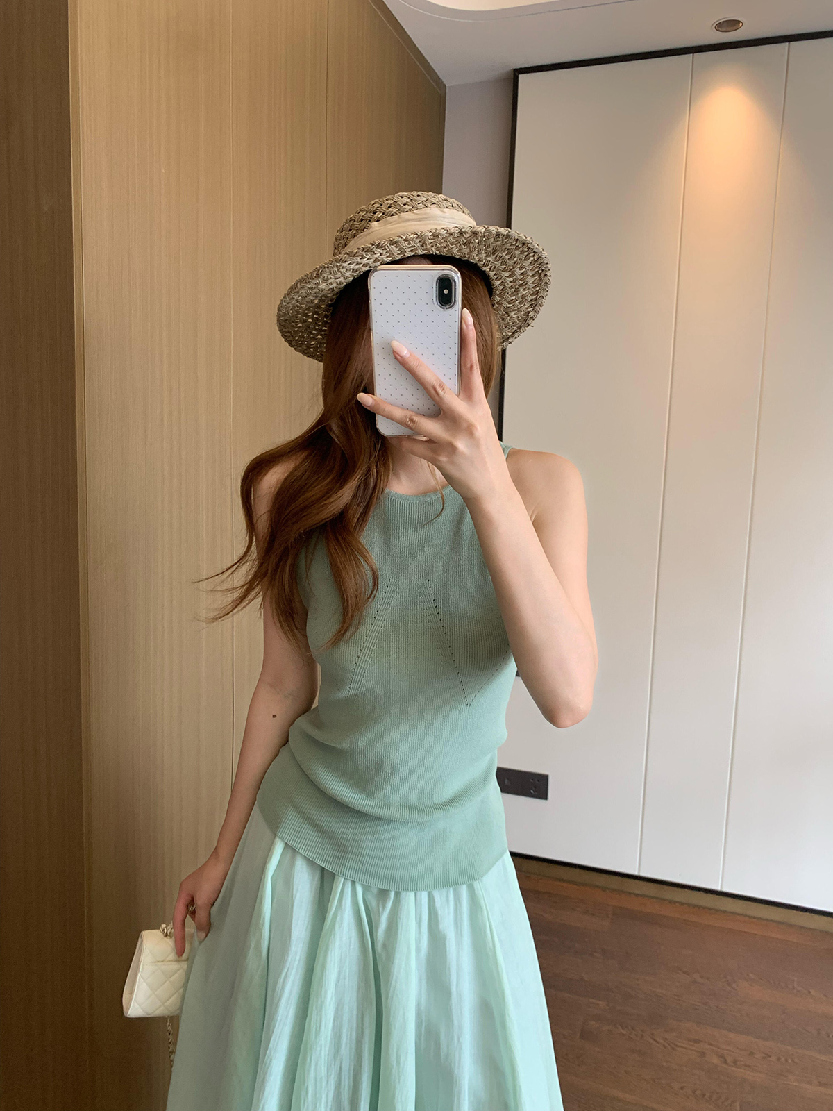 Korean Style Open Knit Linen Blend Tank Top for Women Summer New Slimming Sleeveless Vest - Image 3