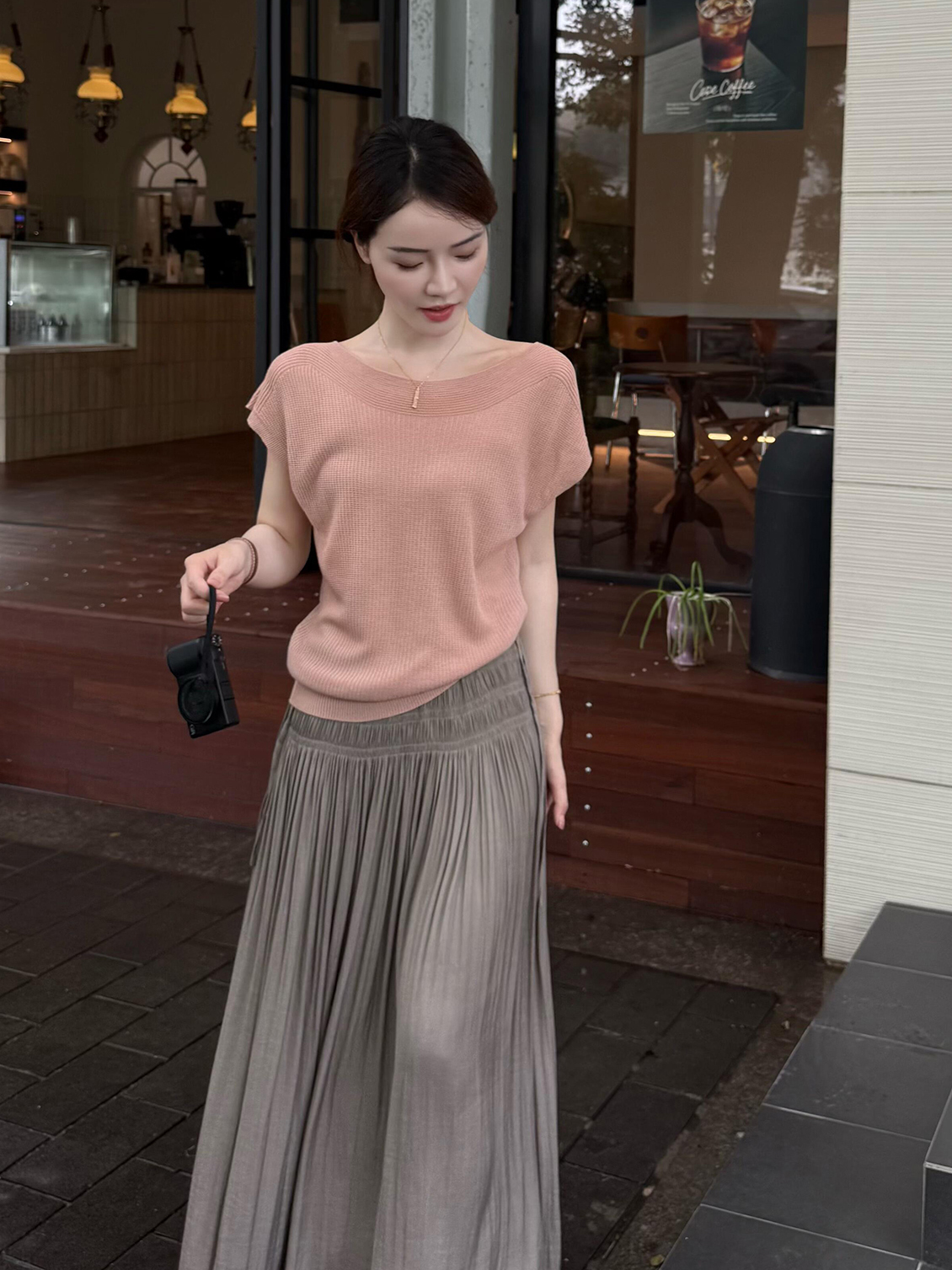 Korean Style Soft Lazy Pink Ice Silk Knit Short Sleeve Women Summer Top - Style b72ed2 - Image 4