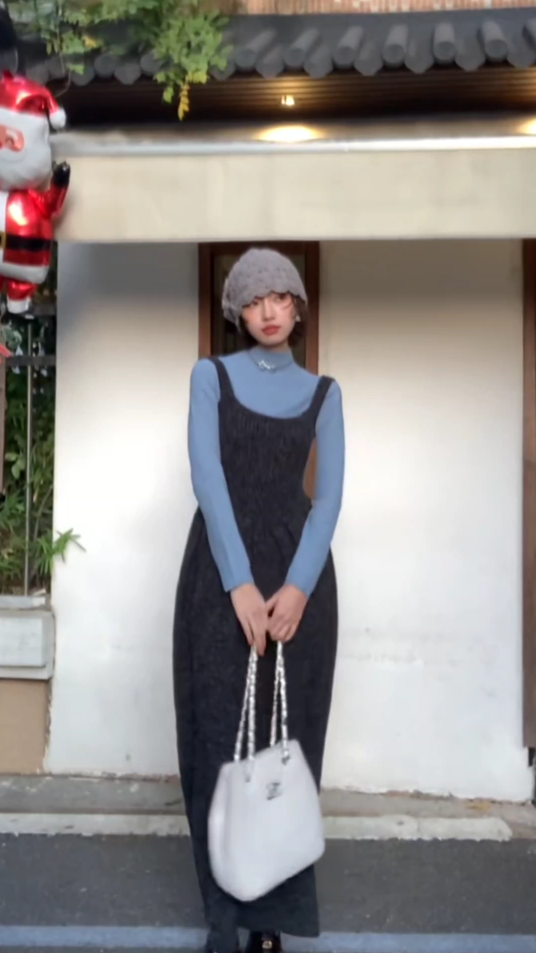 Sleeveless Knit Sweater Dress Set for Women - 2025 Autumn Party & Annual Meeting