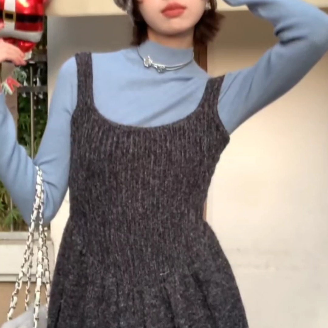 Sleeveless Knit Sweater Dress Set for Women - 2025 Autumn Party & Annual Meeting - Image 5