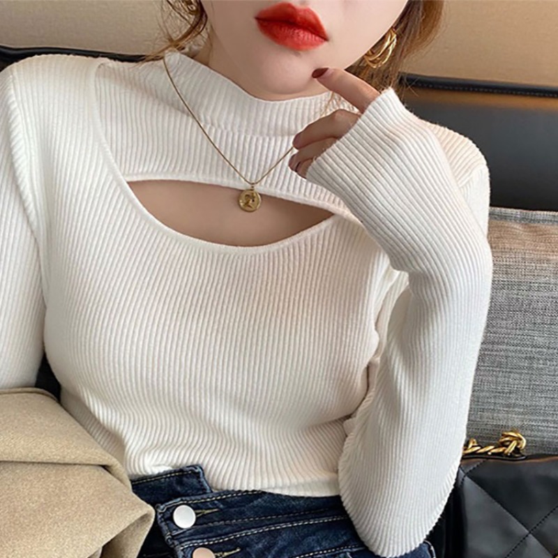 Women's Half Turtleneck Knit Base Layer Sweater for Spring Autumn Winter - Image 5