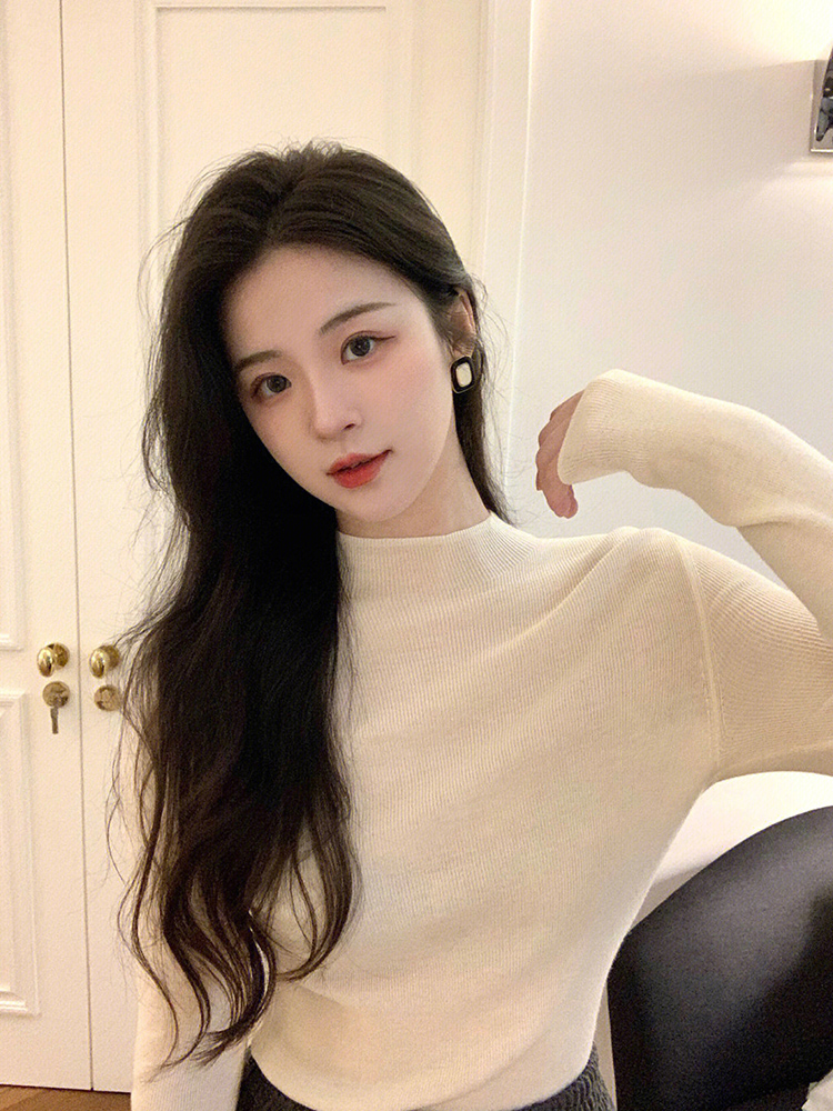 Women's Mock Neck Knit Sweater Slim Fit Base Layer Top - Image 3