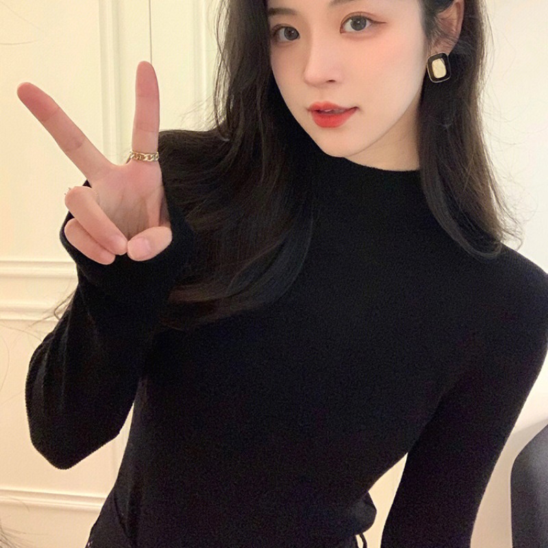 Women's Mock Neck Knit Sweater Slim Fit Base Layer Top - Image 5
